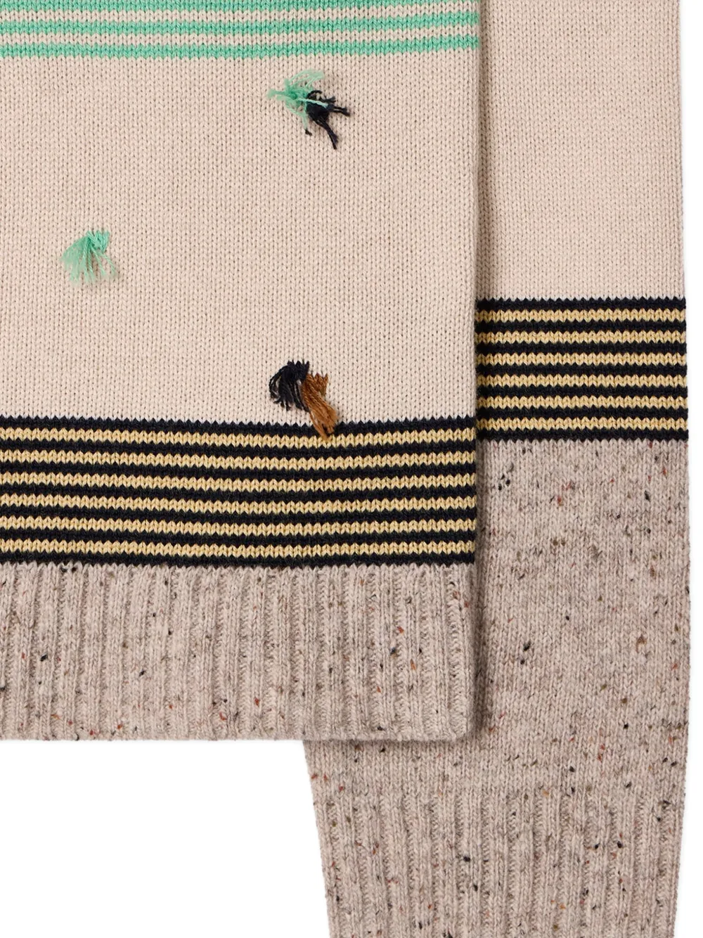 PS Paul Smith Wollen vest met blokstreep Beige