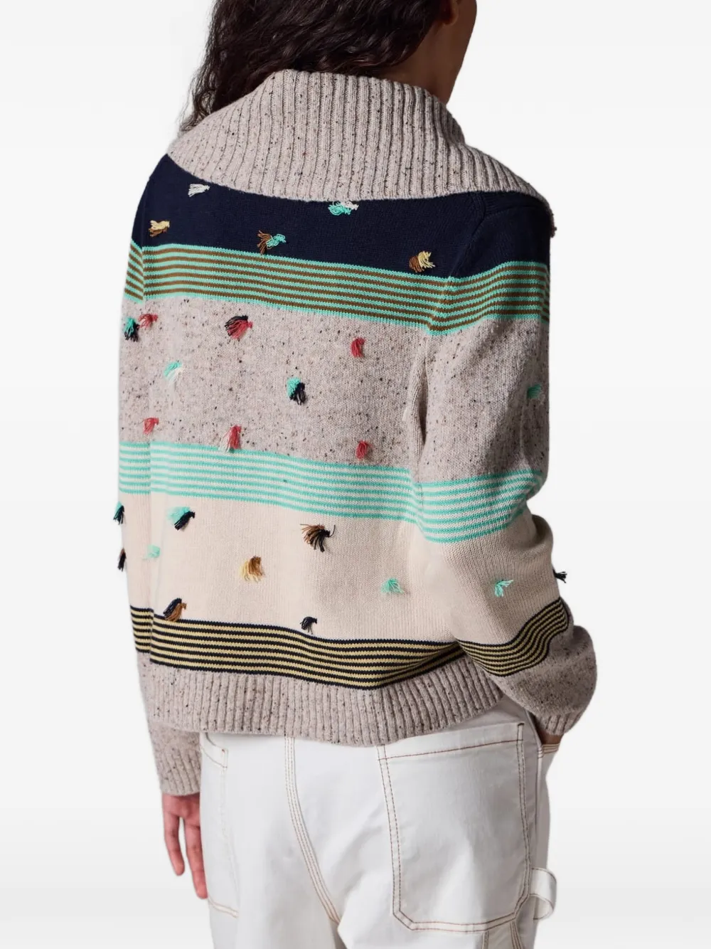 PS Paul Smith Wollen vest met blokstreep Beige