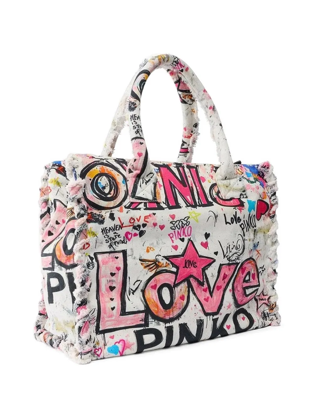  Pinko Printed Shoulder Bag - White 