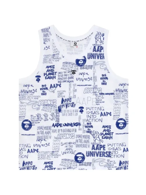 AAPE BY *A BATHING APE® graphic moonface tank top