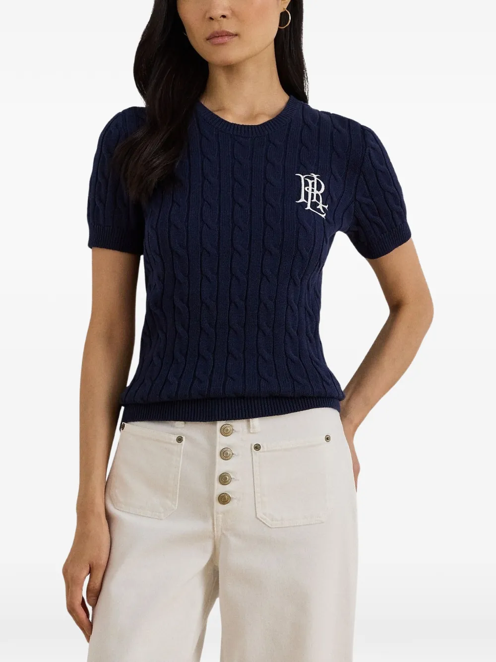 Lauren Ralph Lauren Kabelgebreide trui Blauw