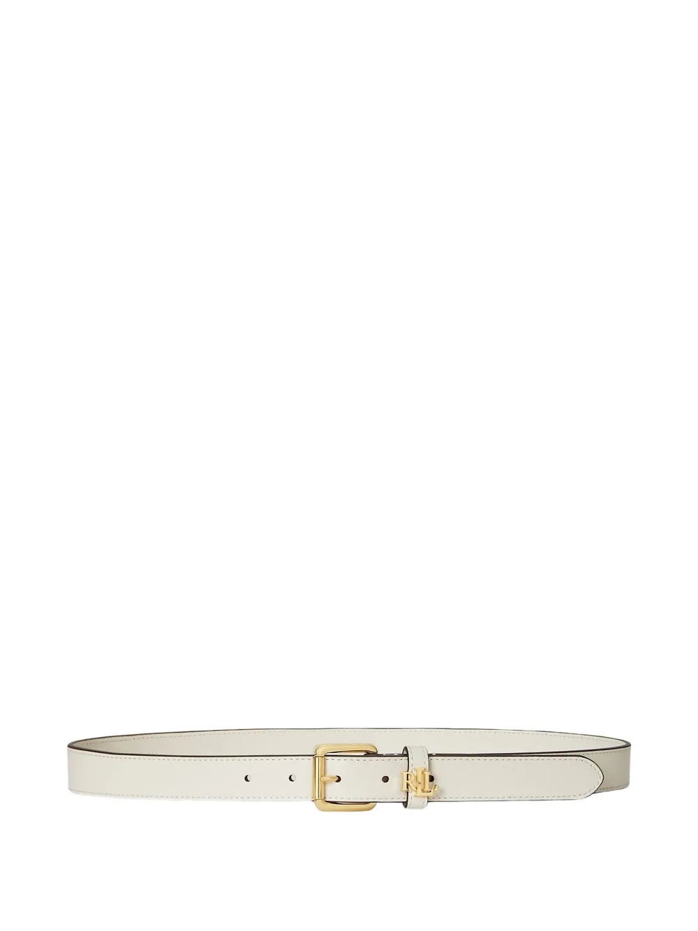 Lauren Ralph Lauren logo-keeper leather belt - Bianco