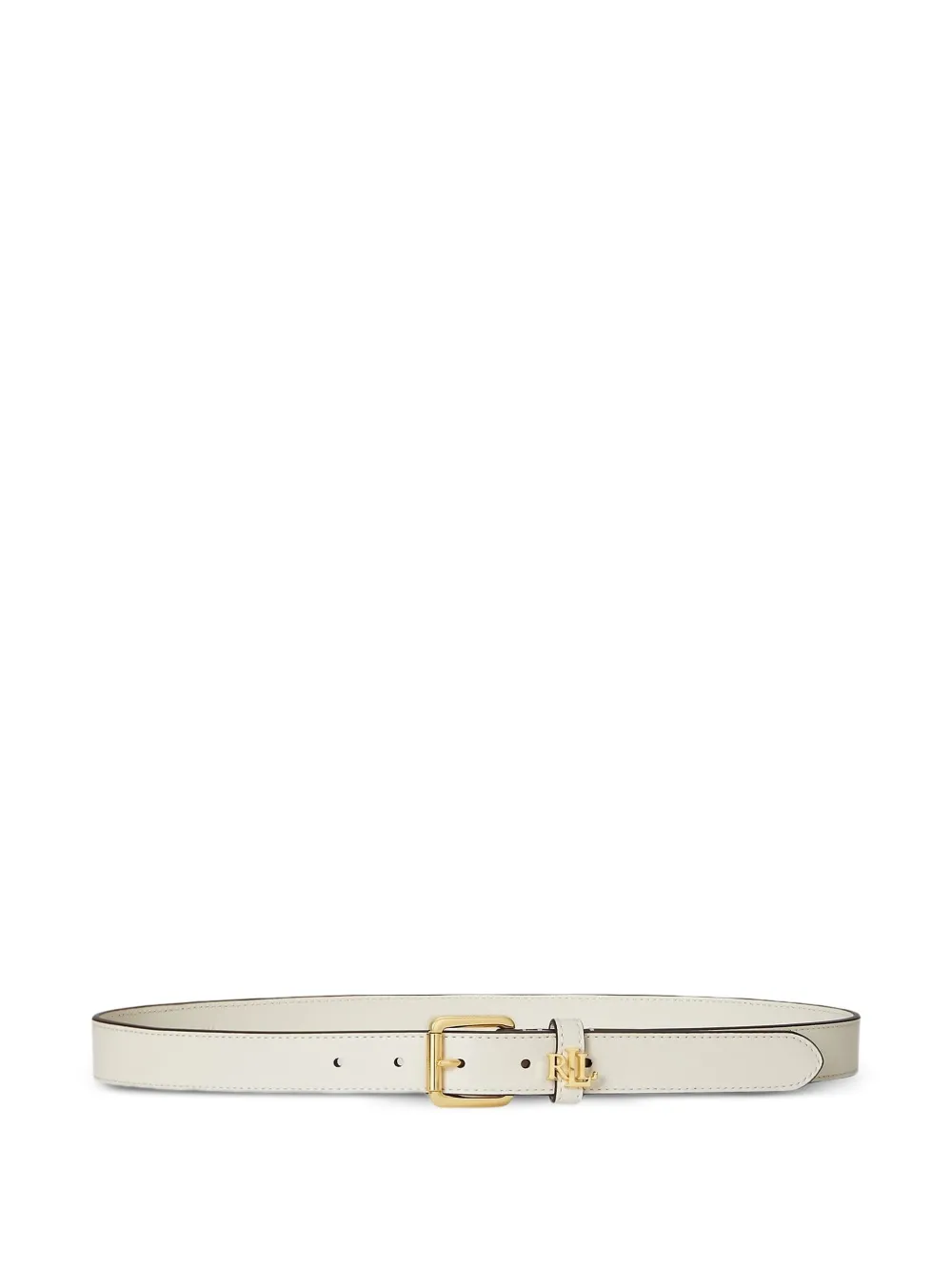 Lauren Ralph Lauren logo-keeper leather belt - Bianco