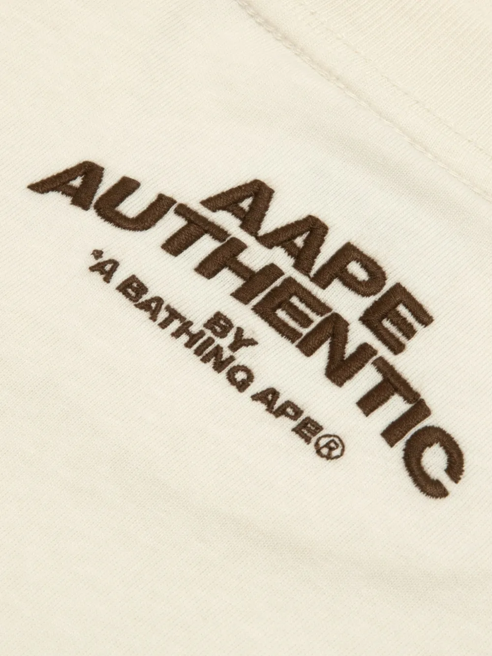 AAPE BY *A BATHING APE AAPE sport T-shirt met patch Beige