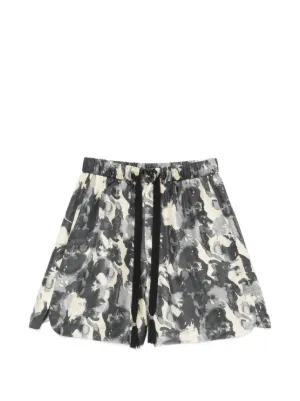 MASU flocky-web Pleated Shorts | Black | FARFETCH PH