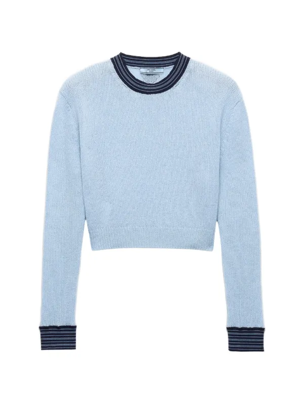Prada Cashmere Crew-neck Sweater in Blue