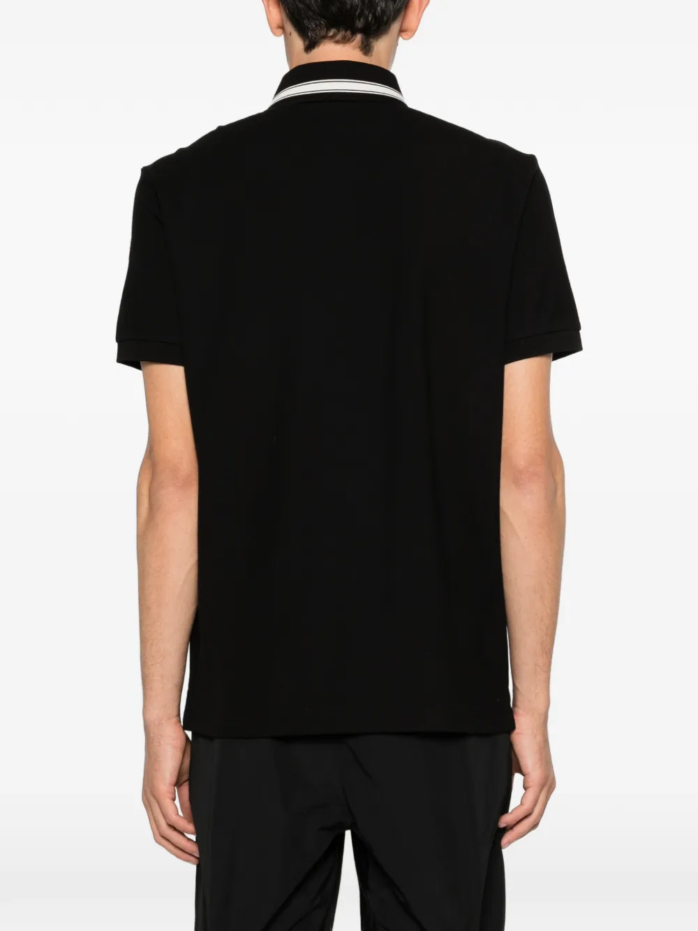Moncler T-shirt met logo kraag Zwart