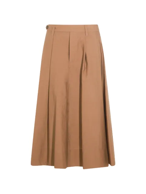 Brunello Cucinelli falda midi con diseño plisado