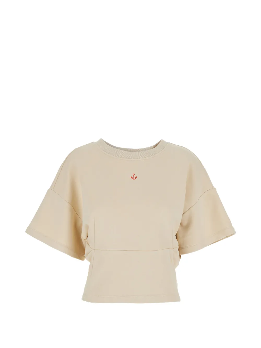 Merci cropped T-shirt - Toni neutri