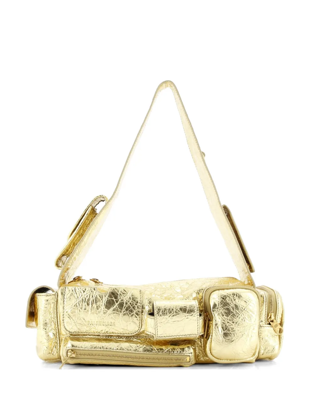 Balenciaga Pre-Owned Superbusy Multi-Pocket Sling Bag Leather Small hobo bag - Oro