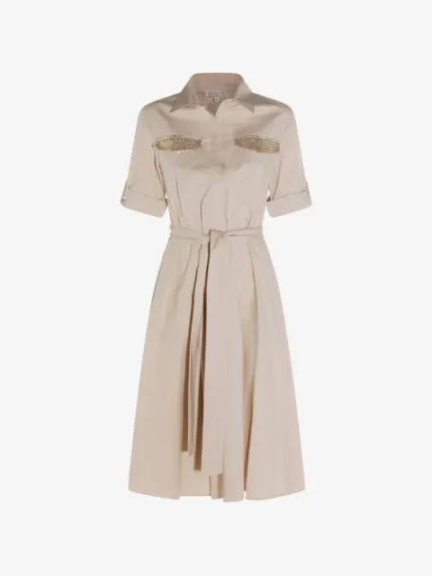 Antonelli robe en coton à coupe mi-longue
