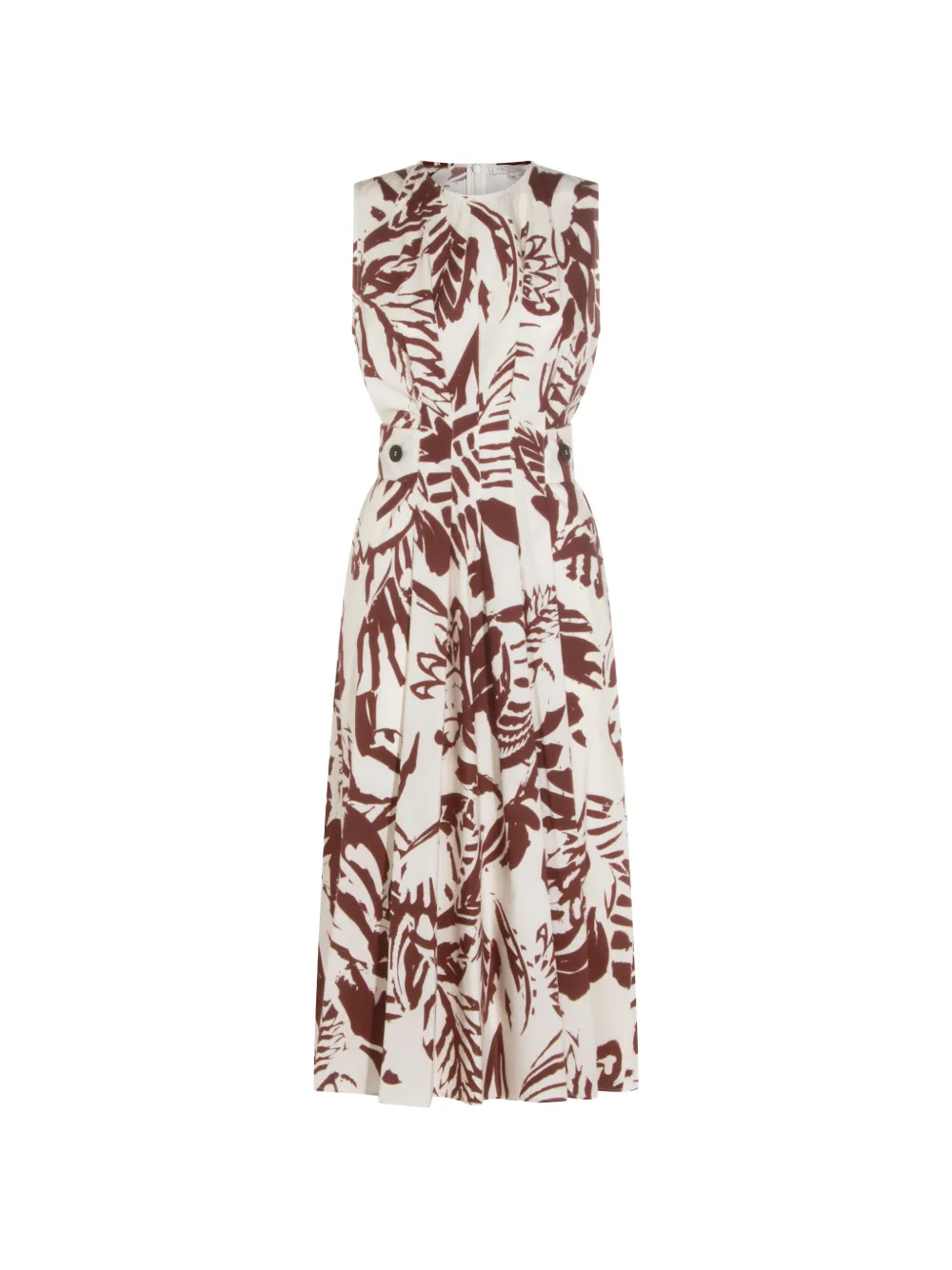 Antonelli floral-print midi dress - Marrone