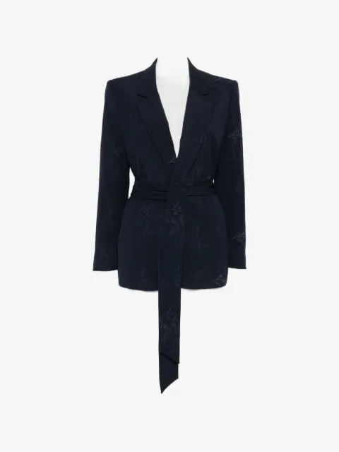 TWINSET embroidered blazer with belt