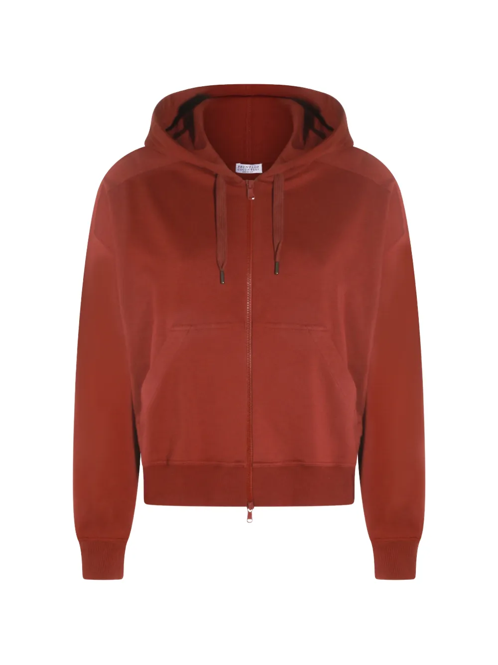 Brunello Cucinelli zip-up hoodie - Rosso