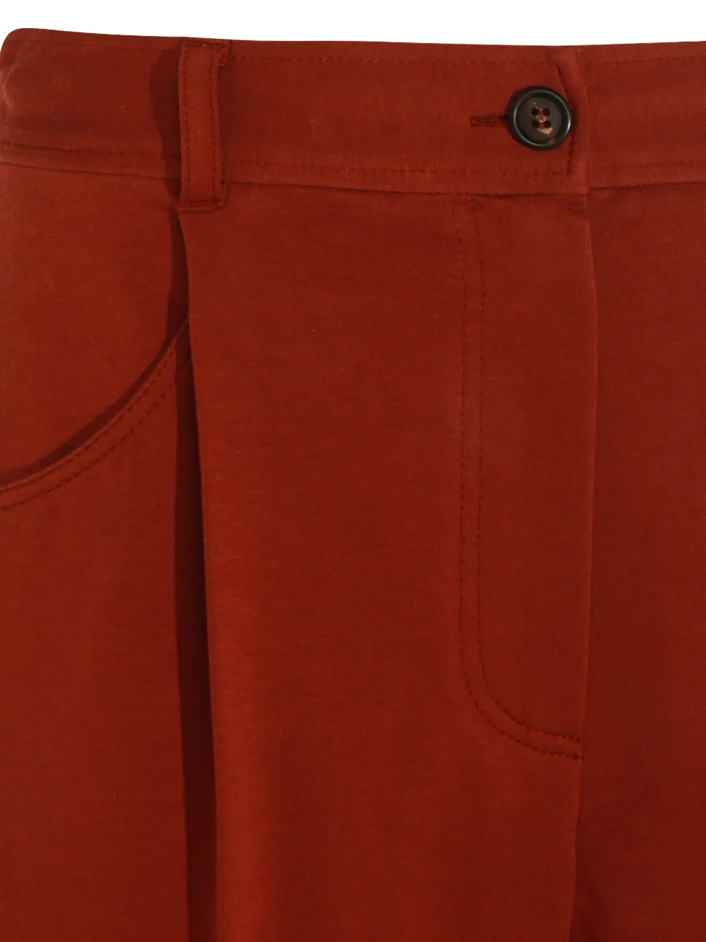 Brunello Cucinelli Pantalon met knopen Rood