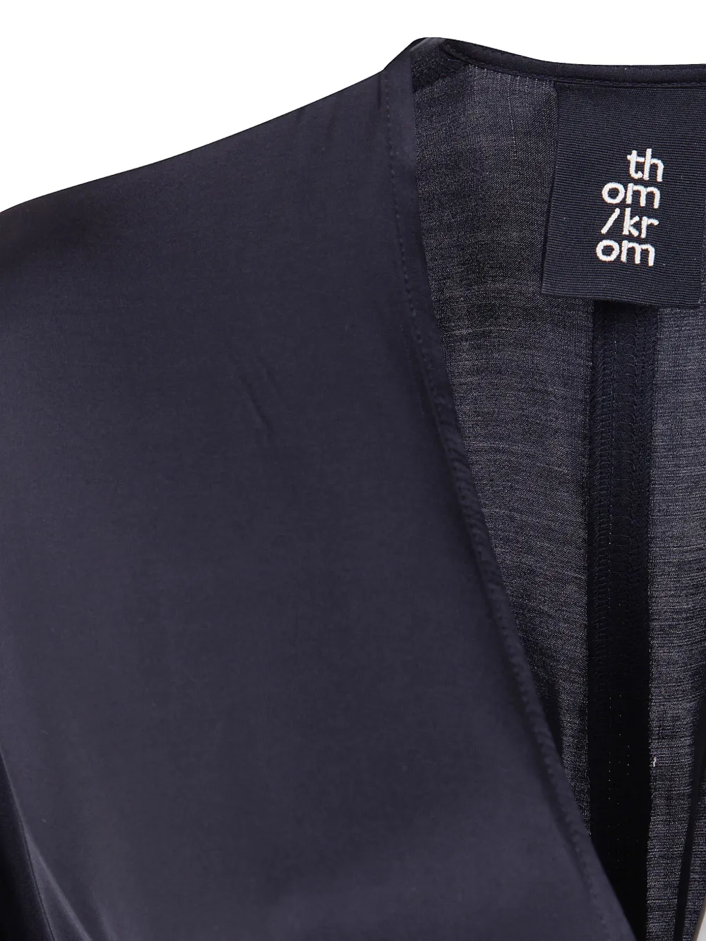 Thom Krom Midi-jurk met V-hals Zwart