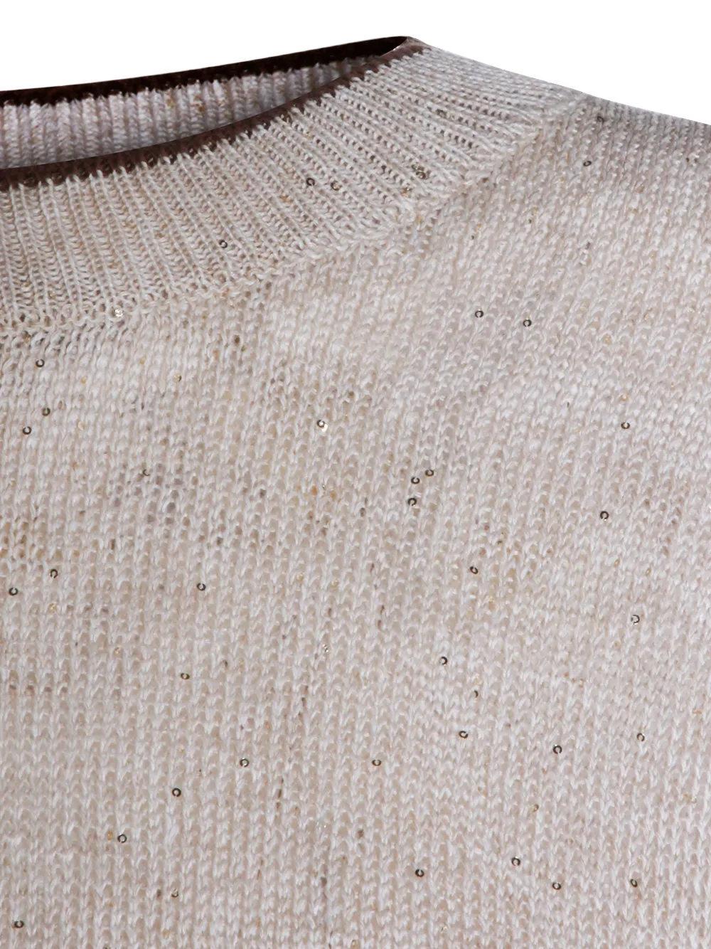 Brunello Cucinelli Trui met pailletten Beige