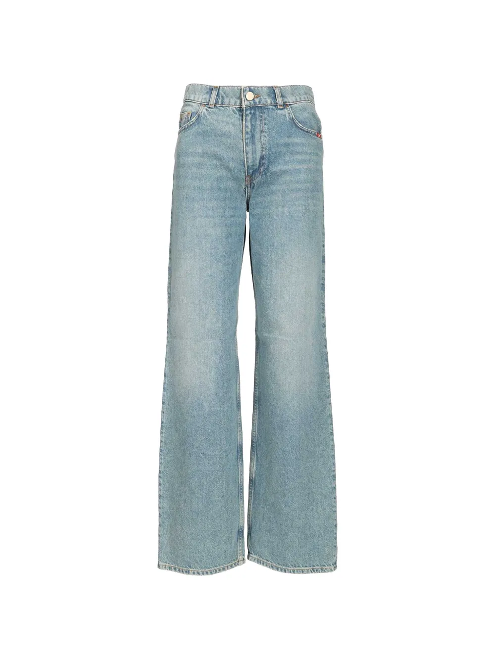 Amish Jenny High-rise Wide-leg Jeans In Blue