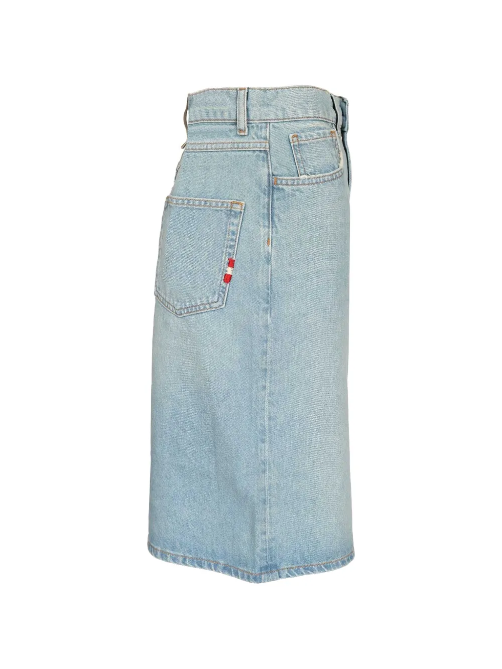  Amish Belt-loop Buttoned Shorts - Blue 