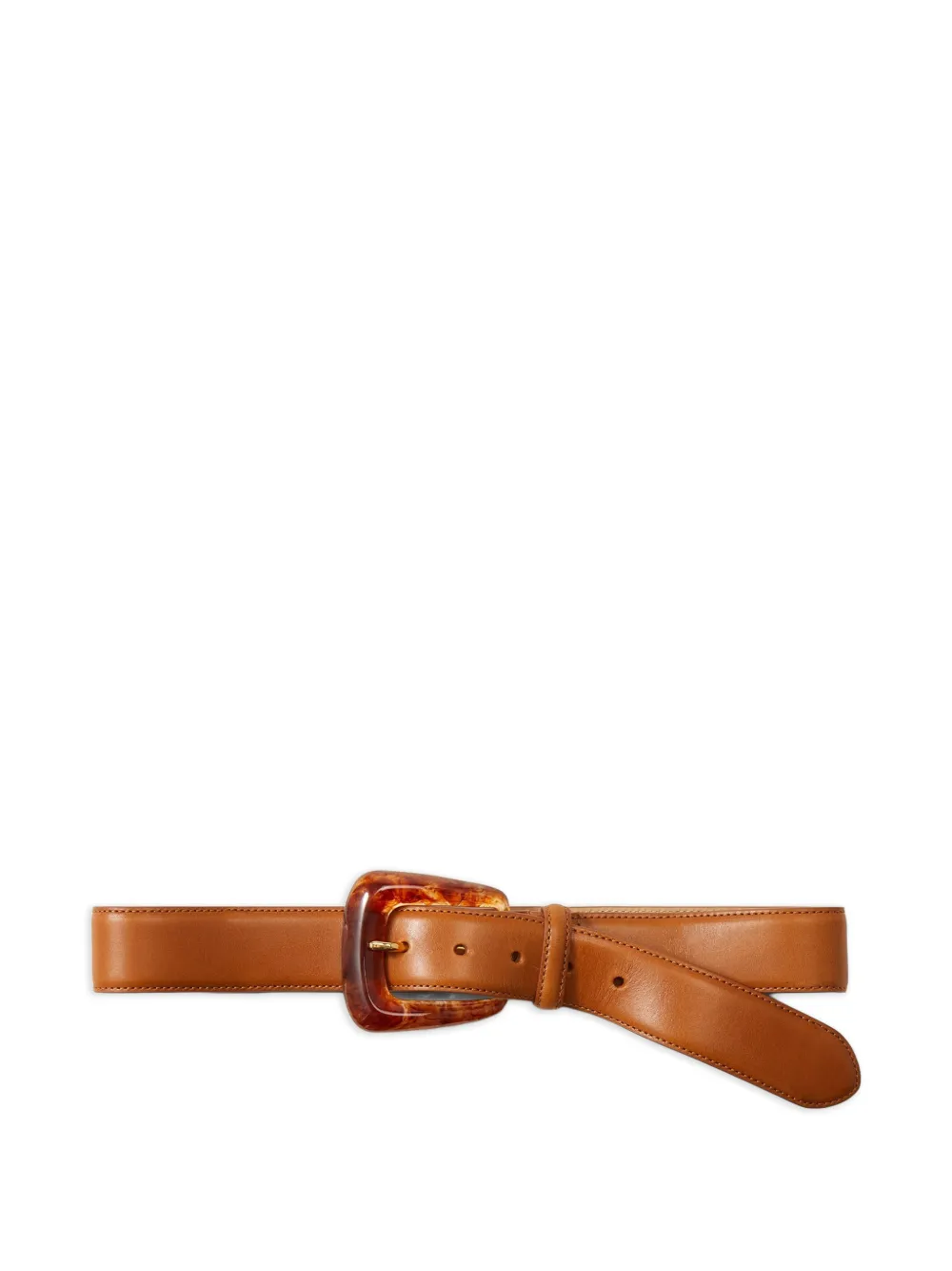Veronica Beard arch resin belt - Marrone