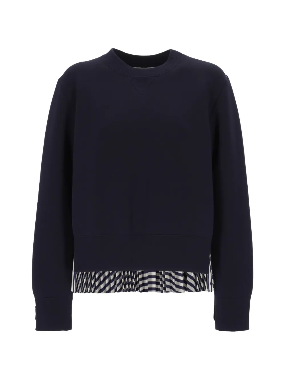 sacai striped pleated sweater - Blu