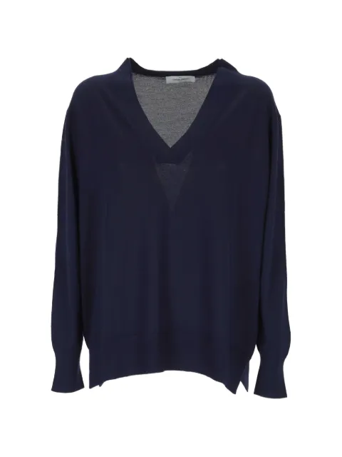 Gran Sasso V-neck wool top