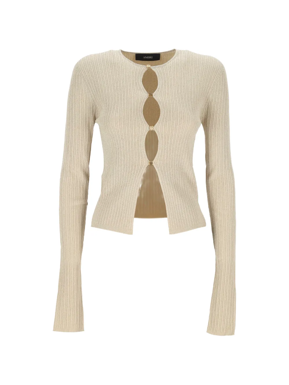 AMIRI ribbed-knit cutout jumper - Nude