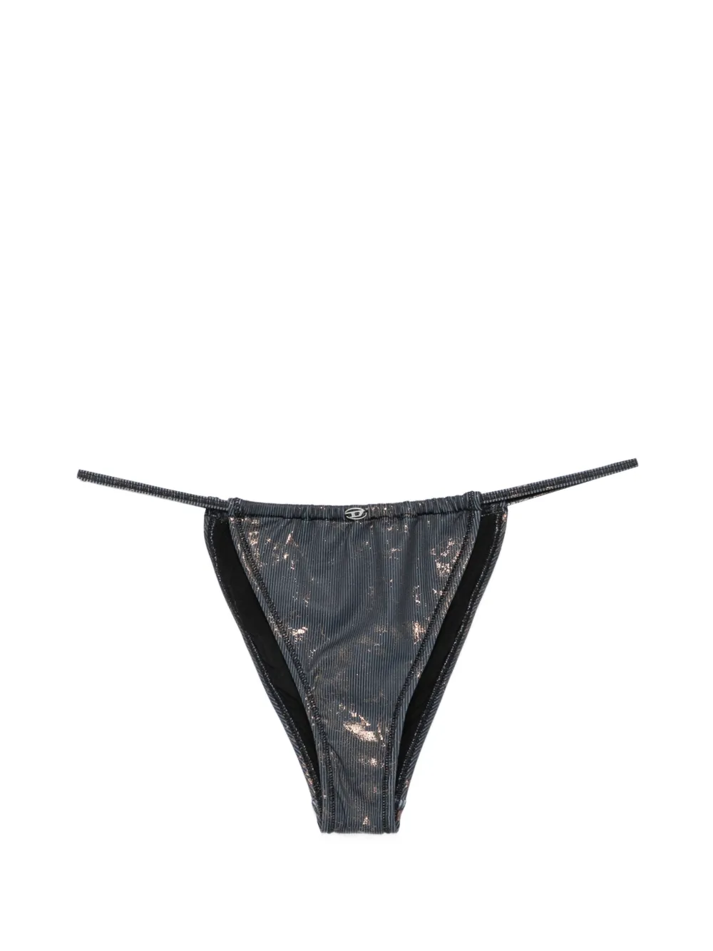 Diesel Jodie-ULTL metallic-effect bikini bottoms - Grigio