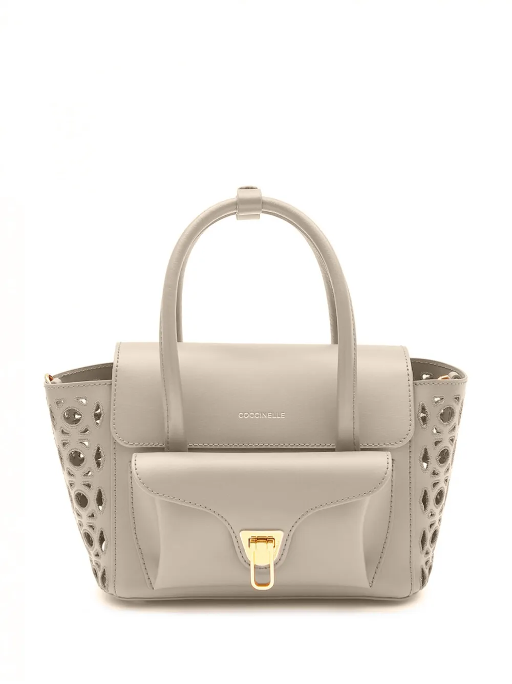 Coccinelle Double Beat leather tote bag - Neutrals