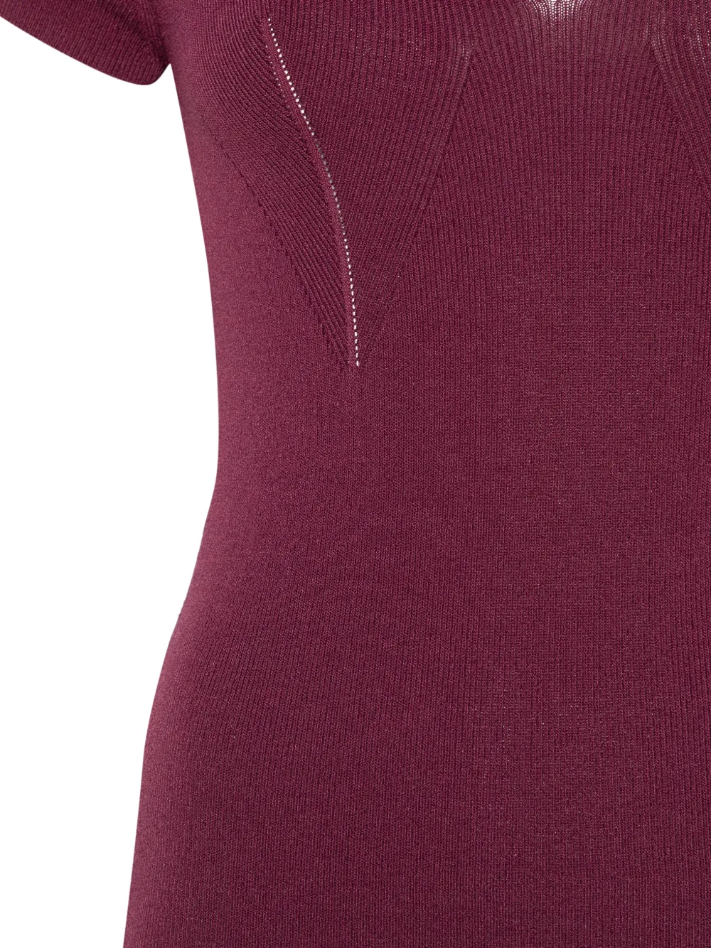 Federica Tosi Midi-jurk met V-hals Paars
