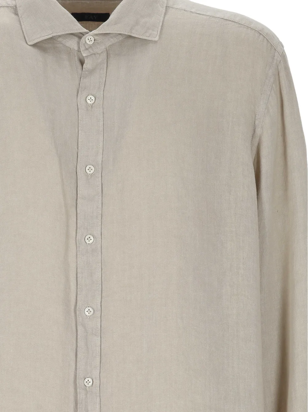Fay Overhemd met gespreide kraag Beige
