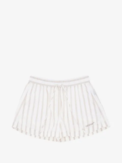 Off-White shorts con motivo de rayas