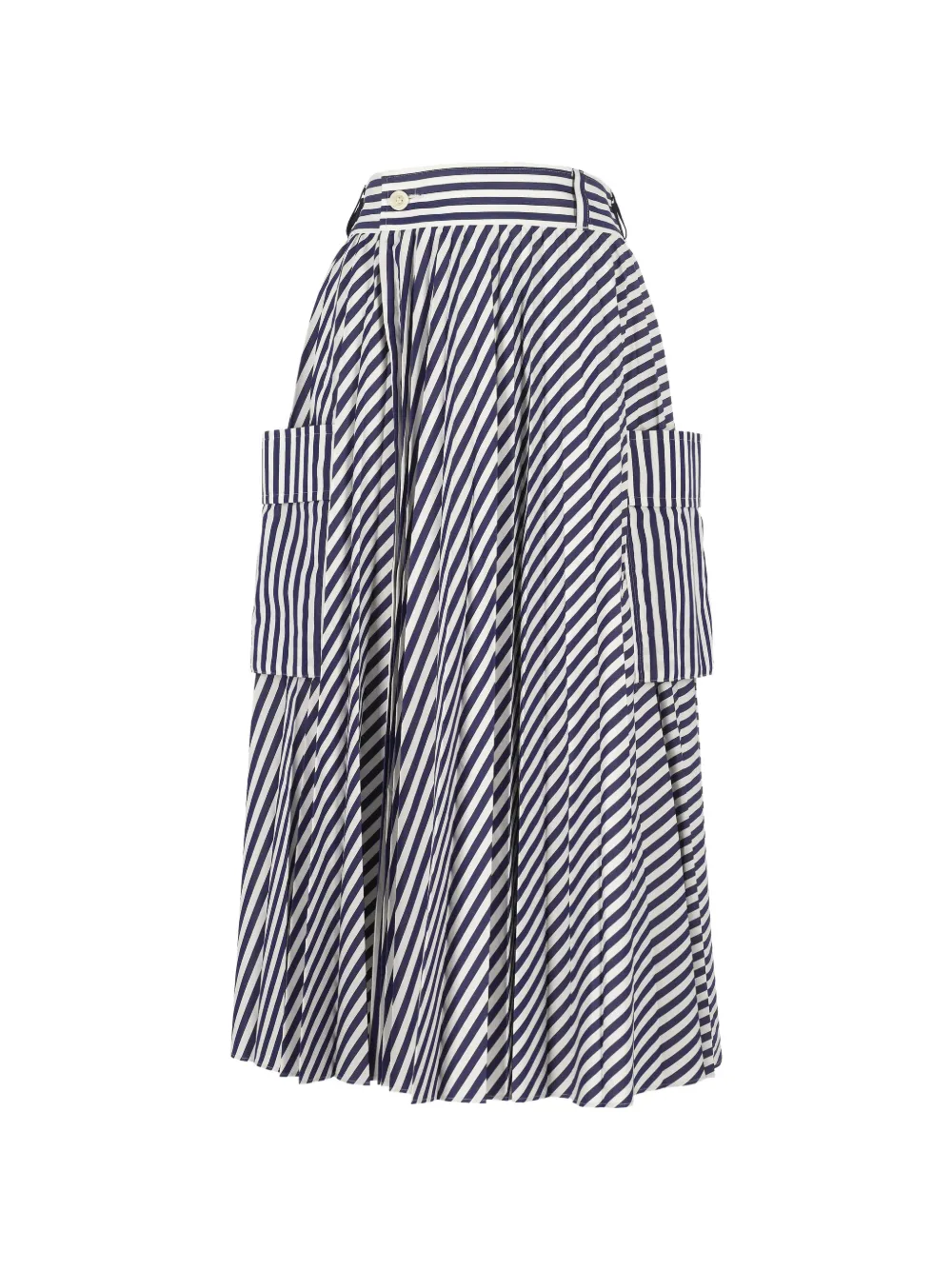 sacai stripe-pattern skirt - Blu