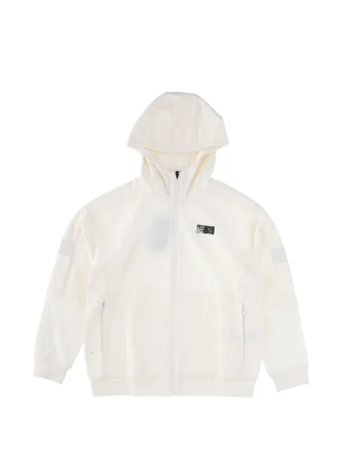 Ea7 Emporio Armani logo-patch zip-up hoodie