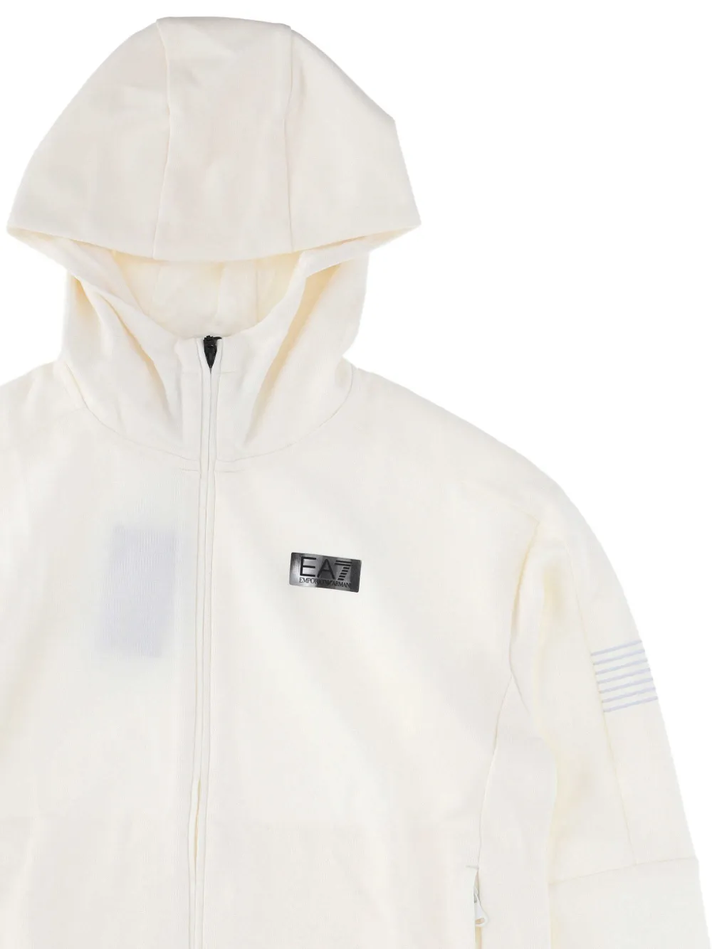 Ea7 Emporio Armani Hoodie met rits Wit