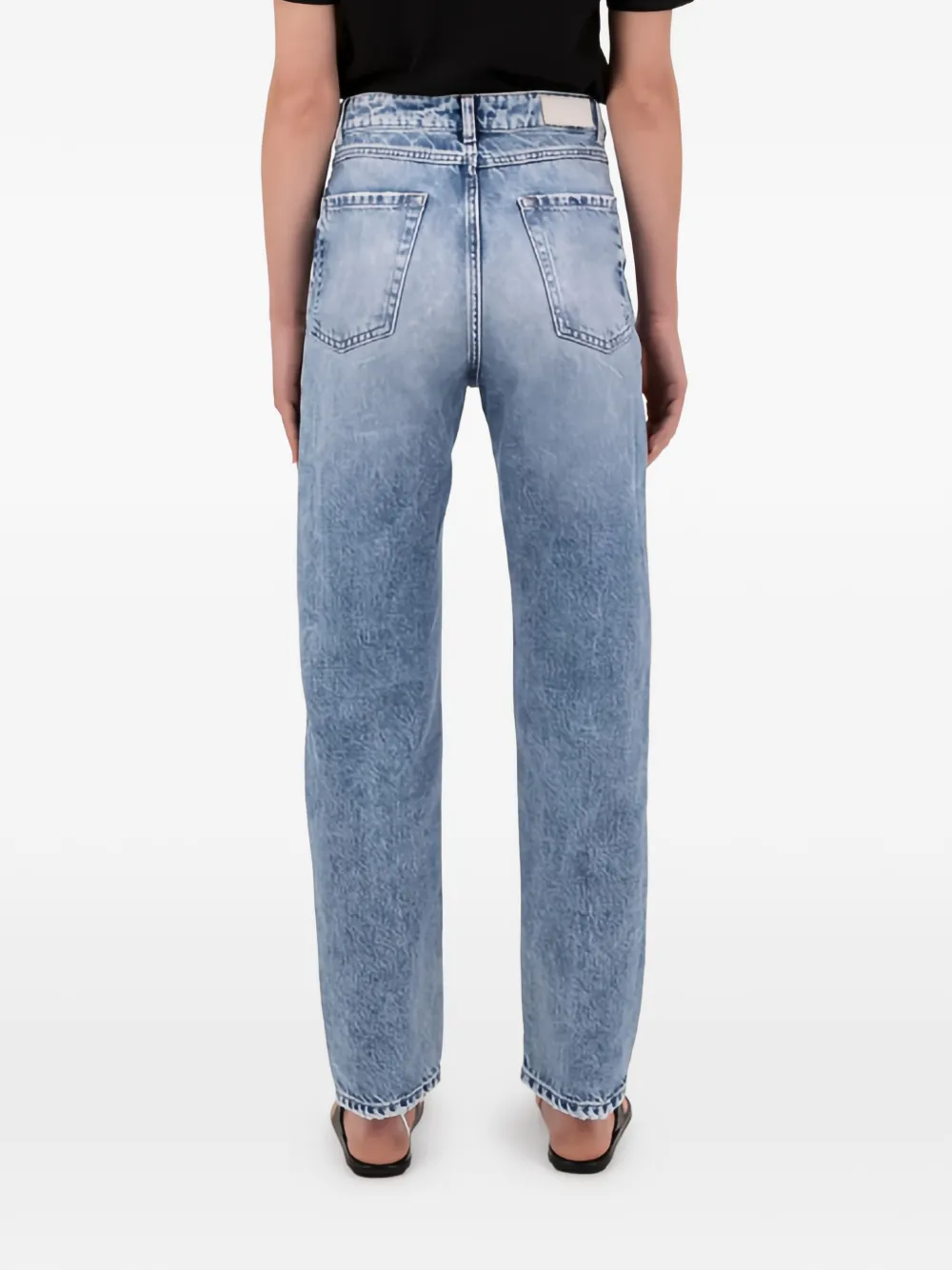 ICON DENIM Rory jeans met acid wassing Blauw