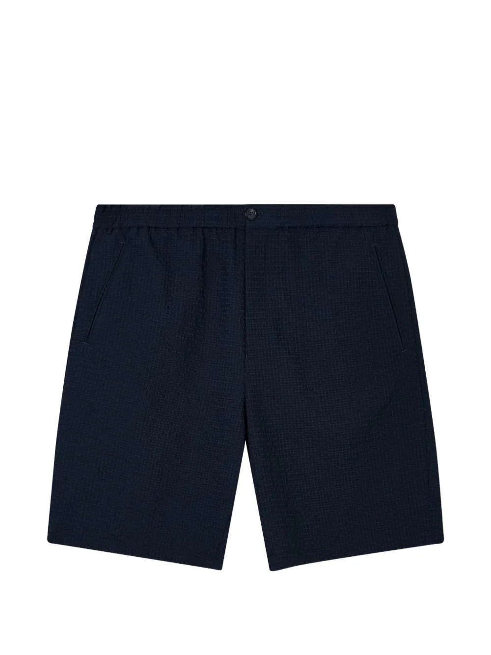 Emporio Armani seersucker-textured shorts - Blue