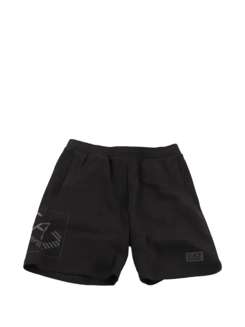 Ea7 Emporio Armani logo-patch jersey shorts