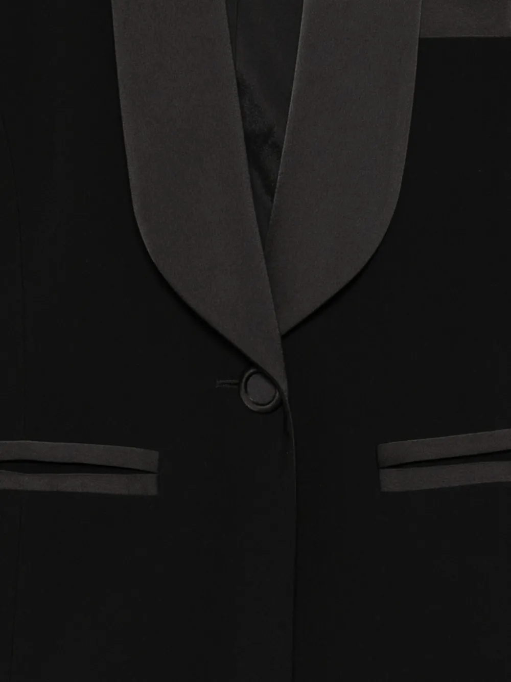 D.Exterior Jack met sjaalkraag Zwart