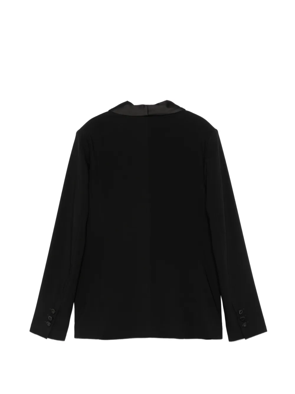D.Exterior Jack met sjaalkraag Zwart