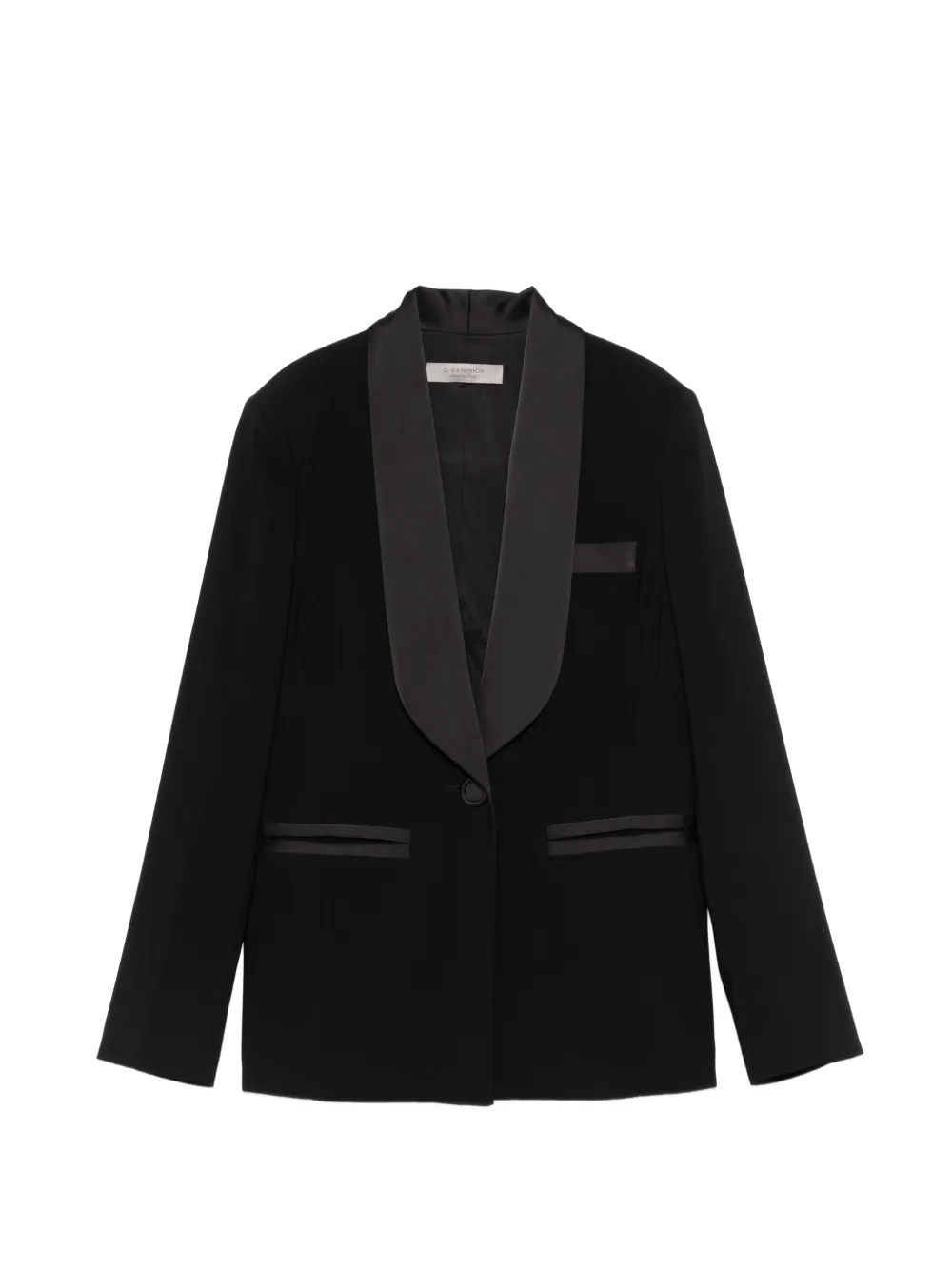 D.Exterior shawl-collar jacket - Nero