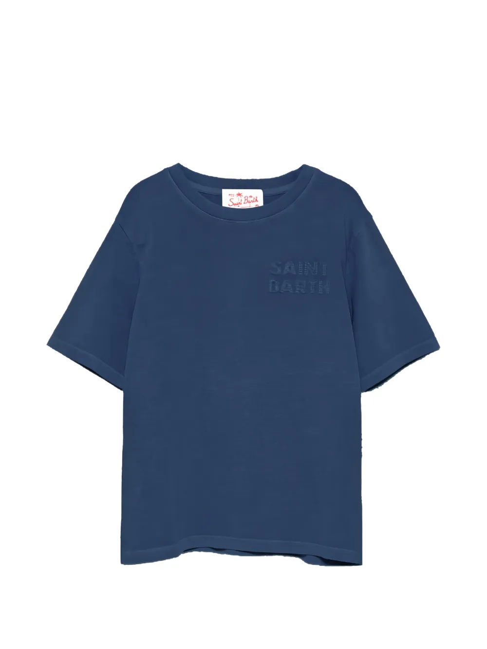 MC2 Saint Barth Kids T-shirt met geborduurd logo Blauw