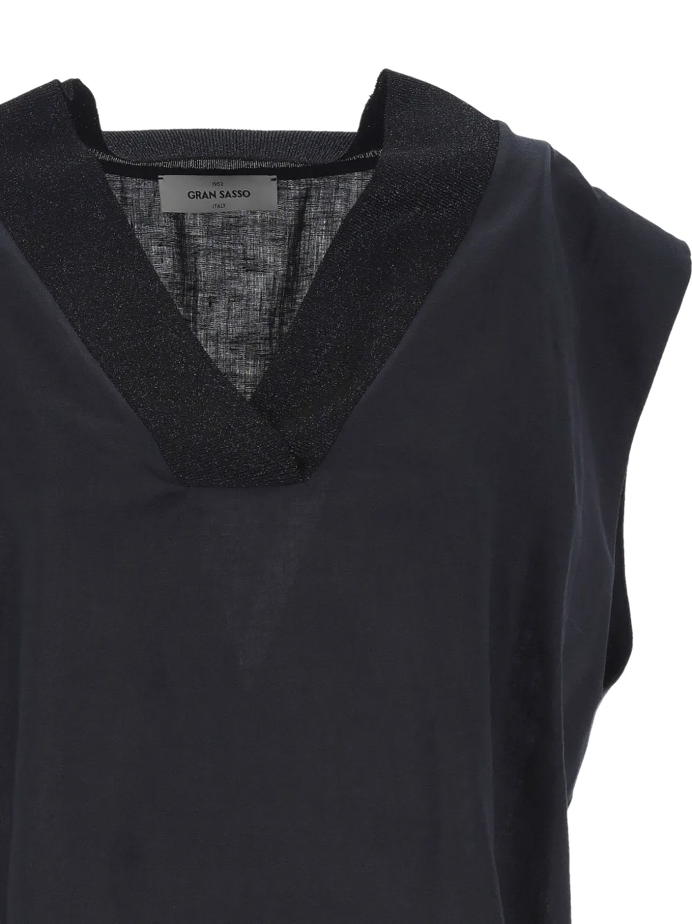 Gran Sasso Top met V-hals Blauw
