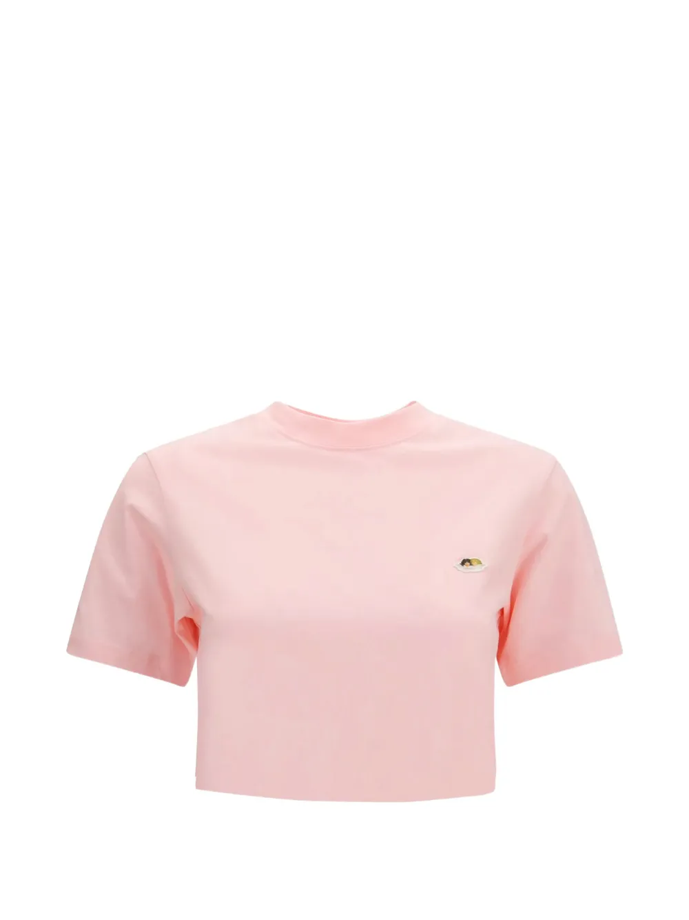 Fiorucci Angels-patch cropped T-shirt - Rosa