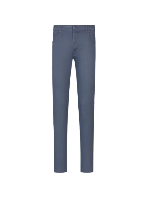 Jacob Cohën logo-patch slim-fit trousers