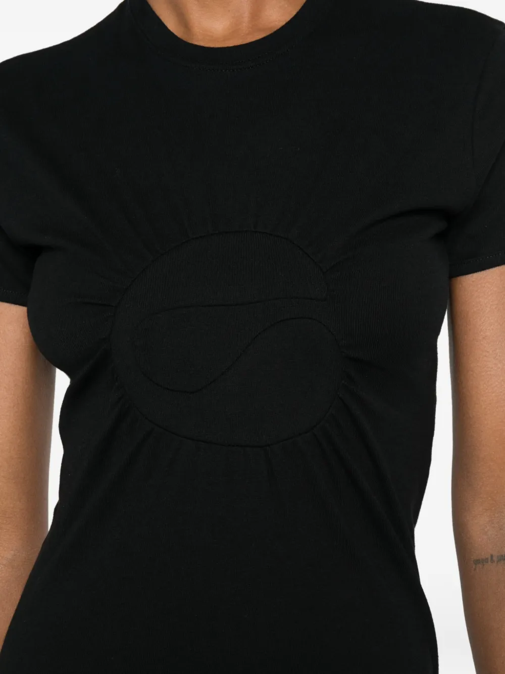 Coperni Mini-jurk met korte mouwen en logodetail Zwart