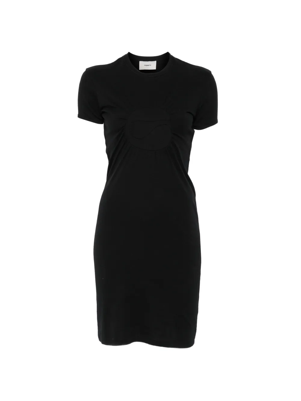 Coperni logo-detail short-sleeve mini dress - Schwarz