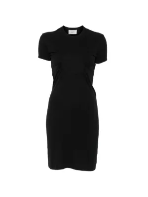 Amomento Taffeta cap-sleeve Mini Dress | Black | FARFETCH