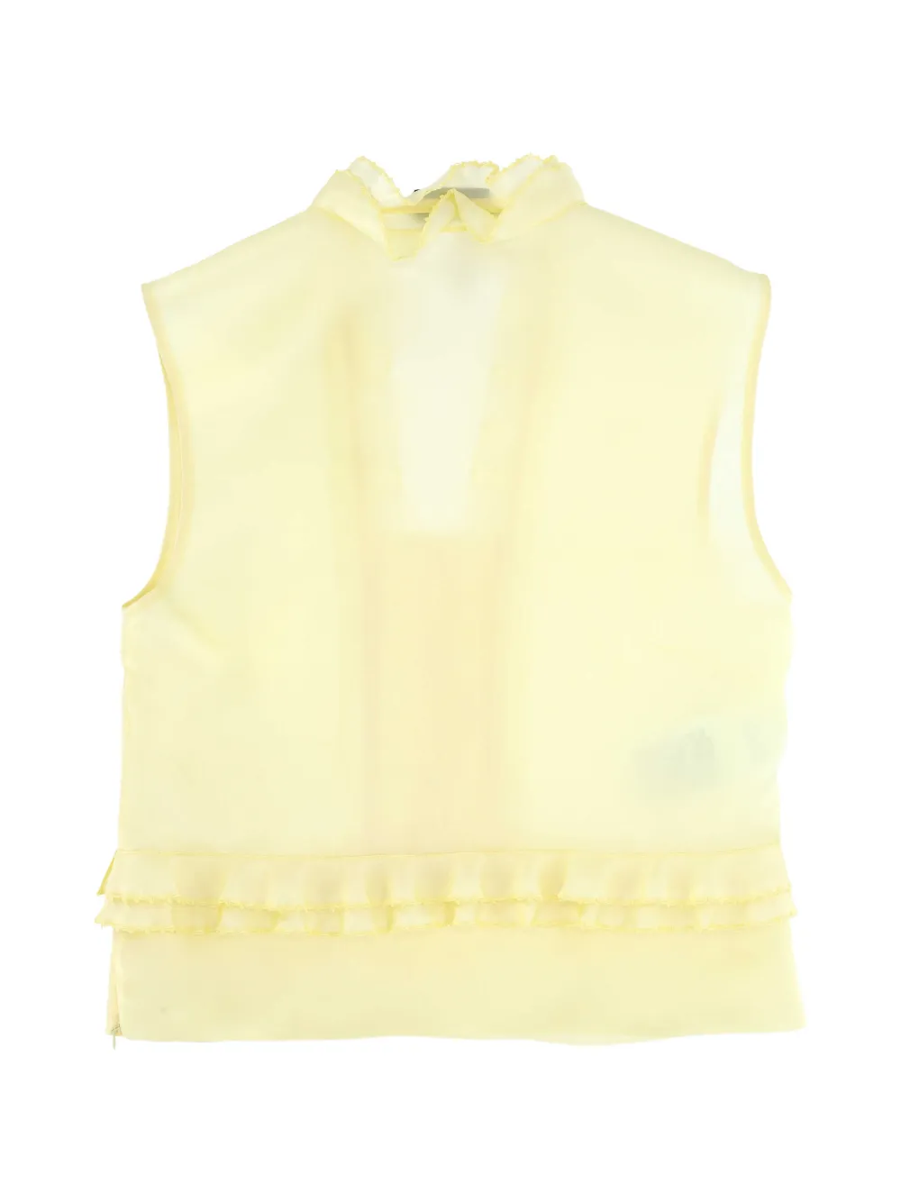 Alberta Ferretti Top met ruches Geel