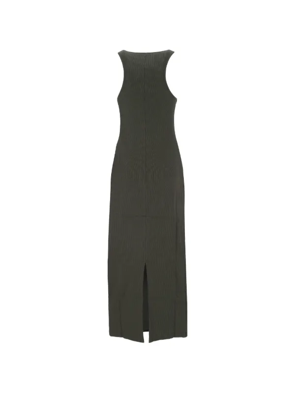 racerback knit dress Mocha Ribbed Knit Racerback Cut Out Bodycon Dress Large